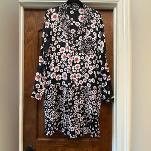 The Kooples Womens Mixed Floral Button Front Mini Dress French Sz 3 US 8